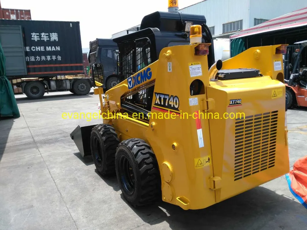 0.45cbm 750kgs Weichai Engine Skid Steer Loader Xt740