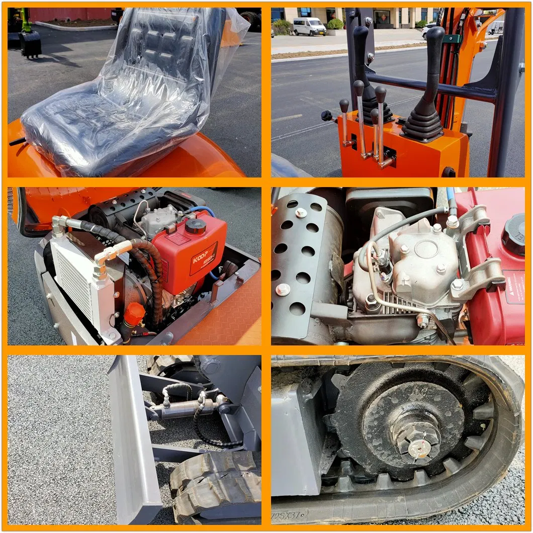 0.8 Ton Fw10A Hydraulic Backhoe Digger Rubber Crawler Belt Track Mini and Small Excavators for Sale