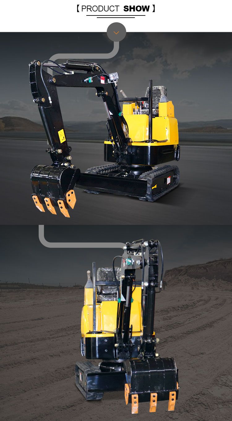 1 Ton Mini Excavator Small Digger Small Ditch Digging Machine Mini Track Excavator