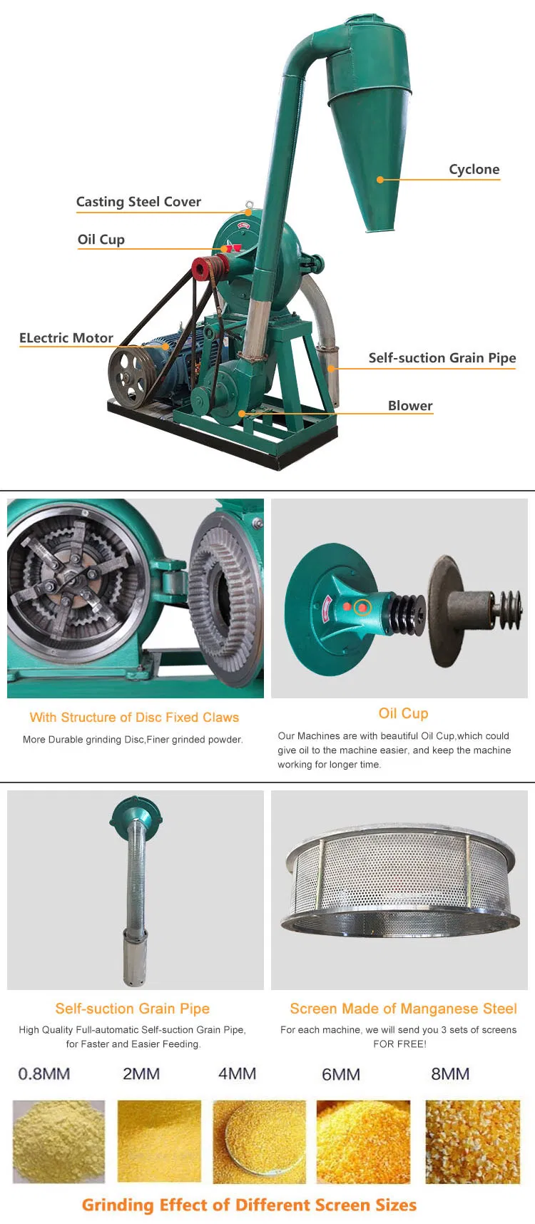 1000kg/H Poultry Feed Machine Livestock Farm Using Machinery