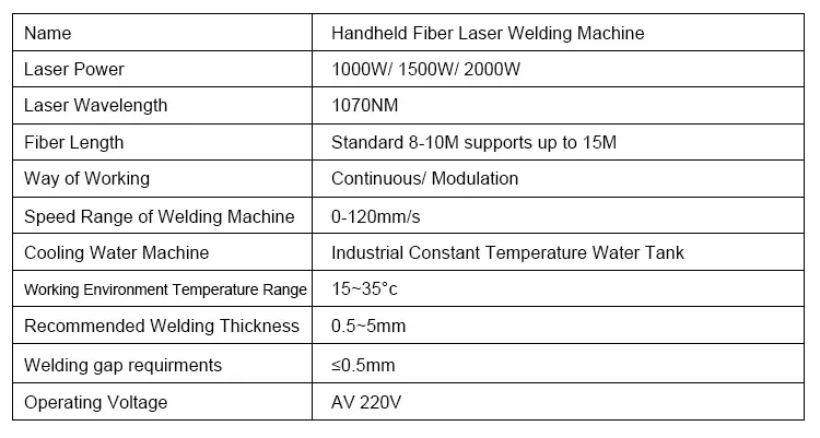 1000W 2000W Fiber Laser Welder Handheld Portable Laser Welding Machine for Stainless Steel Metal Jewelry Aluminum