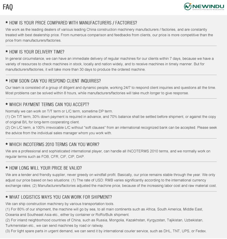 15 Ton Hydraulic Crawler Xe150d Excavator with Cummins Engine