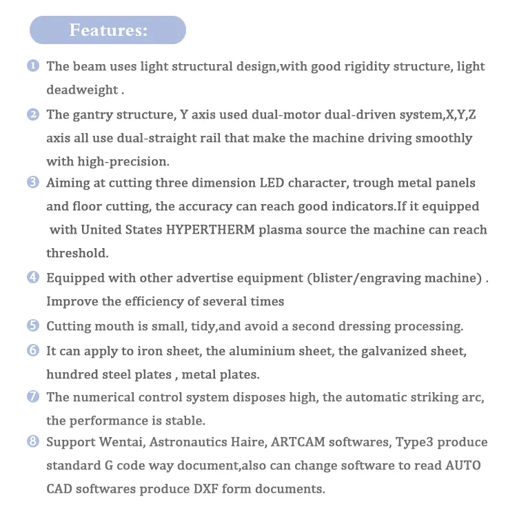 1530 Plasma Cutter for Aluminum CNC Metal Plasma Cutting Machine