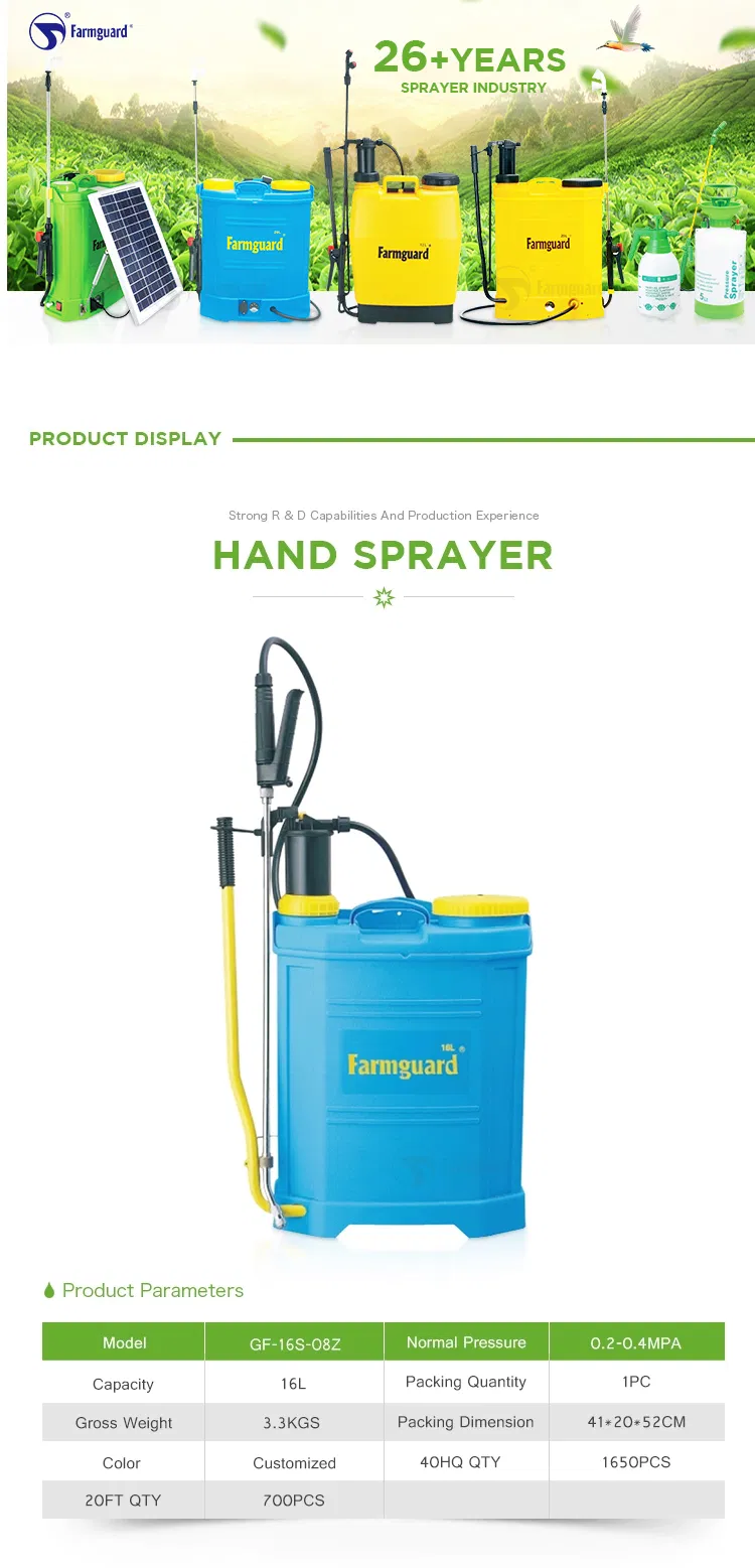 16/18/20/22L Hand Manual Plastic Agricultural Garden Weed Backpack Air Pressure Pump Mist Sprayer