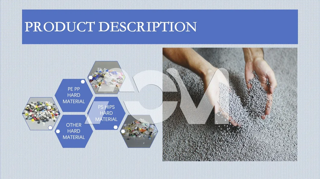 2021 Acm Fty Plastic Pelletizing Machine for PE/HDPE/LDPE/PP/PA/PVC/ABS/PS/PC/EPE/EPS Recycling and Pelletizing Granulating Crushing