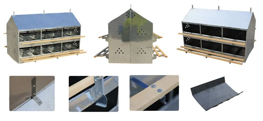 24 Holes Chicken Egg Nest Box Hens Laying Nests Layer Nesting Boxes