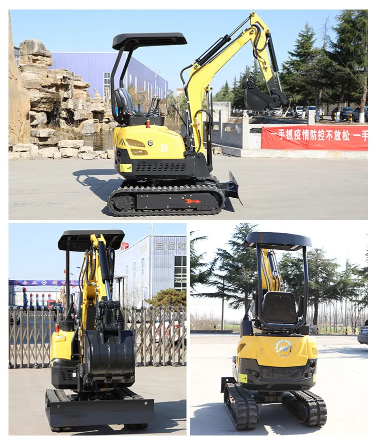 360 Degree Rotation 3 Cylinder Excavator with Attachment in Asia