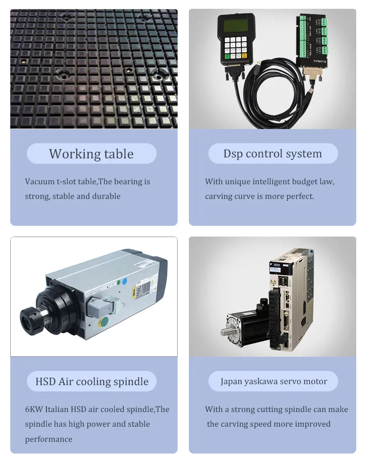 4 Axis Rotary 3D Wood Cylinder Engraving CNC Router Vacuum Table 1325 Woodworking Machine Carving CNC Engraver