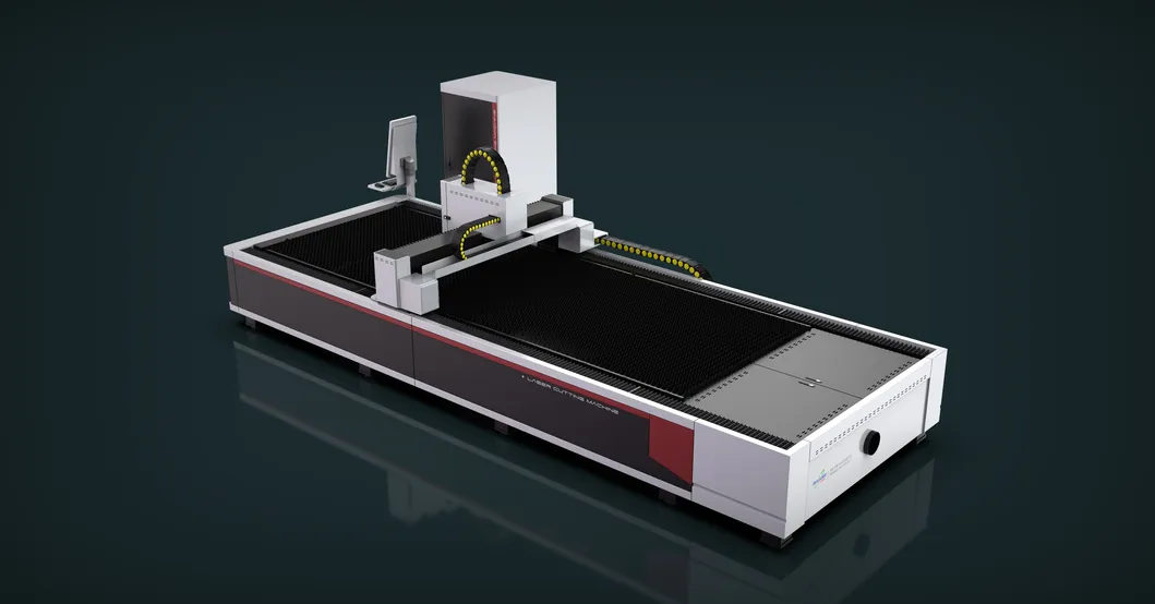 6025 Fiber Laser Aluminum Metal Cutting Machine 1500W Raycus Laser Power