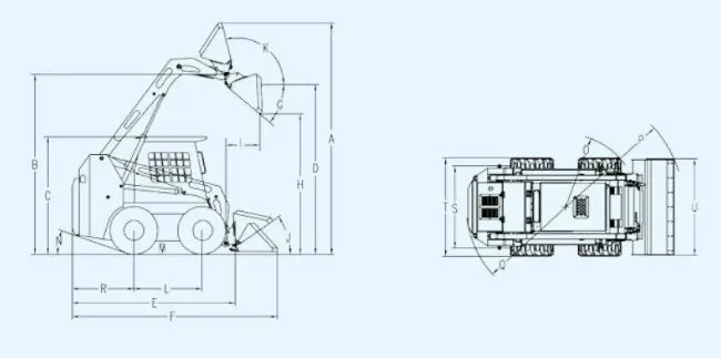 850kg Loading Capacity 60HP Skid Steer Loader Jc60g