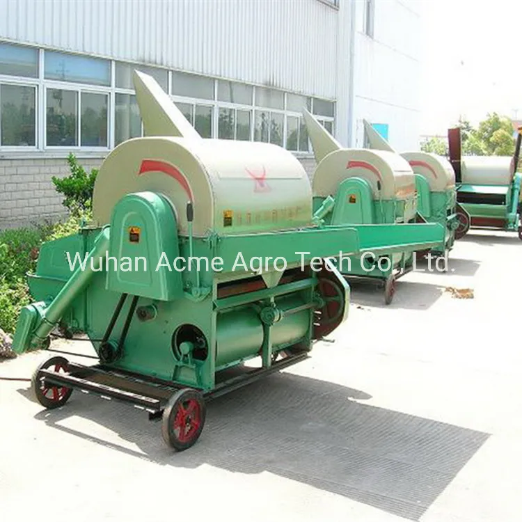 Africa Customized 15HP Diesel Engine Rice Thresher Machine with Big Wheel