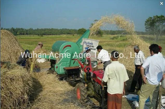 Africa Customized 15HP Diesel Engine Rice Thresher Machine with Big Wheel