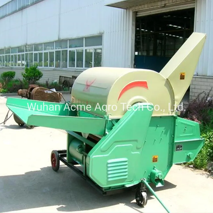 Africa Customized 15HP Diesel Engine Rice Thresher Machine with Big Wheel