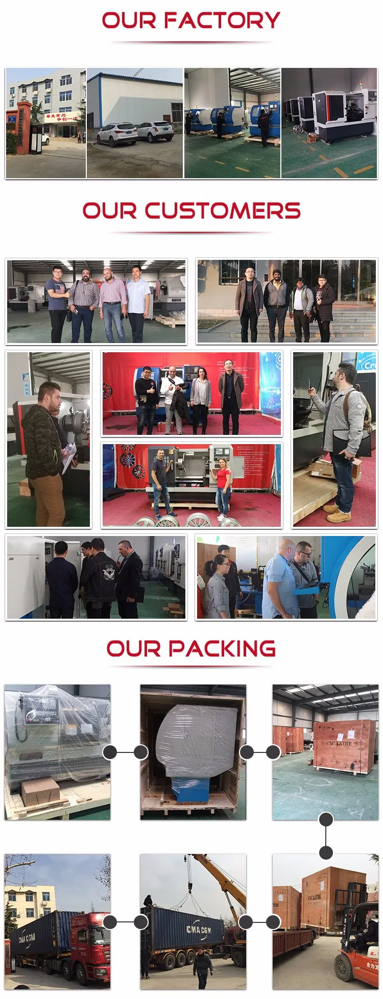 Automatic Horizontal Cjk6150b-2 CNC Lathe Turning Machine