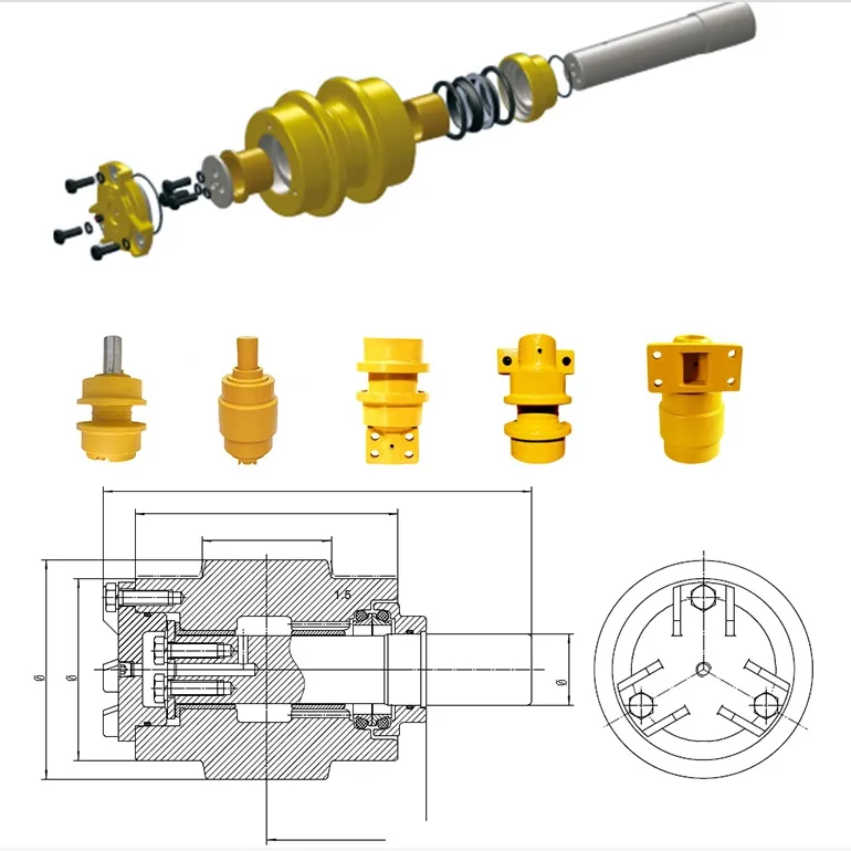 Bulldozer Undercarriage Parts D6c Carrier Roller for Caterpillar