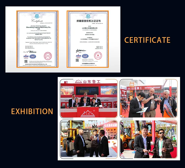 China Famous Brand Lugong 2.5ton Mini Wheel Loader for Sale