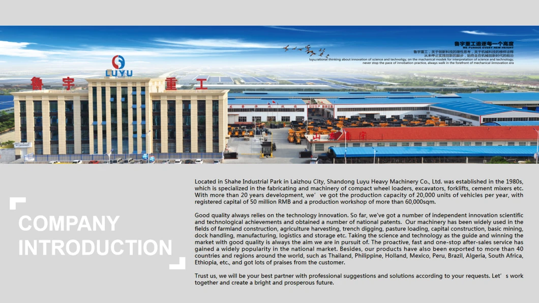 China Luyu Small Front End Mini Wheel Loader with CE Certification