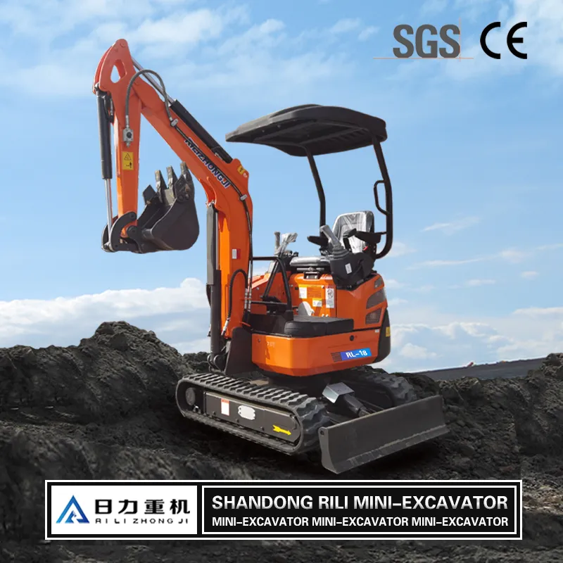 China Mini Excavator 1ton Small Digger Excavator with Rubber Track