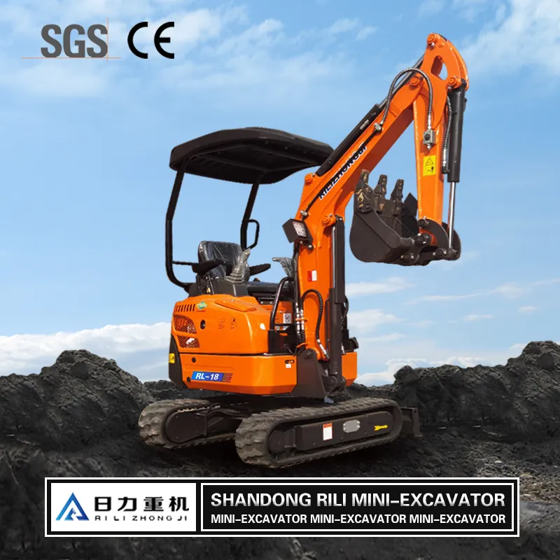 China Mini Excavator 1ton Small Digger Excavator with Rubber Track