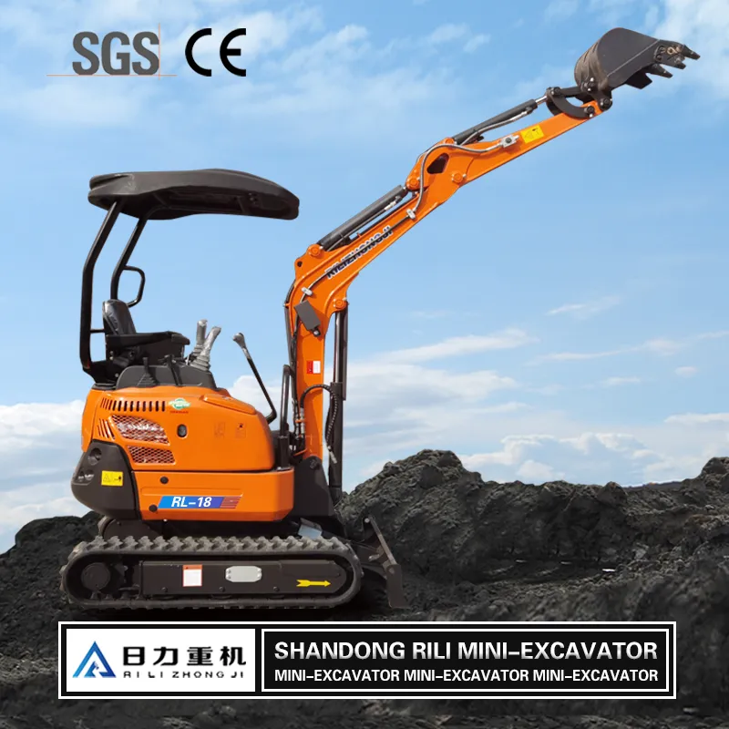 China Mini Excavator 1ton Small Digger Excavator with Rubber Track