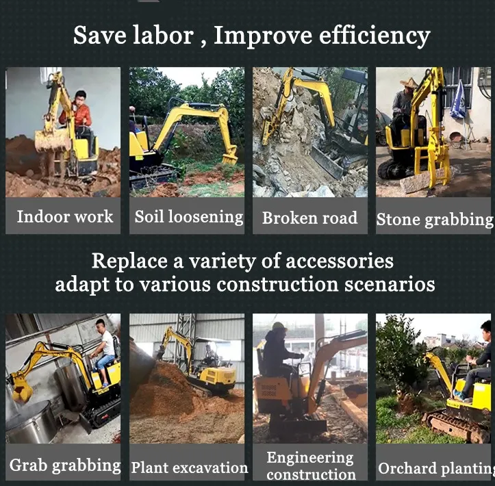 China Popular Brand 1.5ton Hydraulic Small Digger Machine Mini Excavator for Home Garden Use