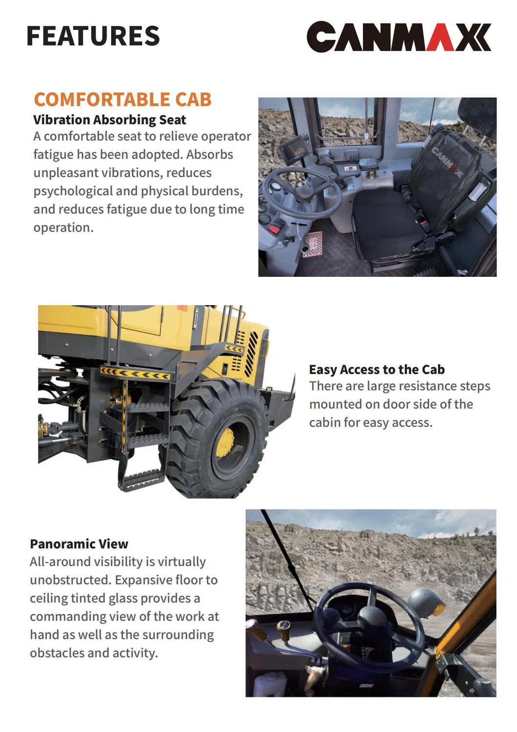 Chinese Famous New Design Canmax Cm938 Wheel Loader Cat920 Low Price