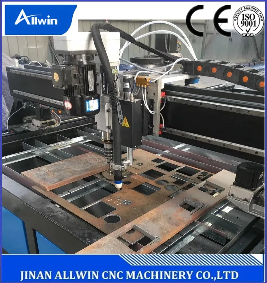 CNC Plasma Cutting Machine with Drilling Heads Plasma Cutter