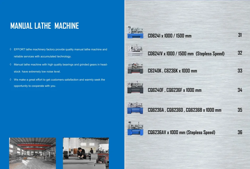 Cq6236ax1000 Metal Turning Lathe C0636b