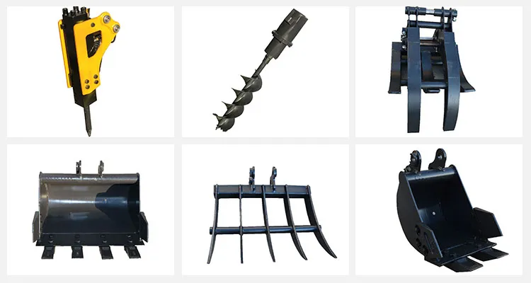 Diesel Powered Excavators Mini Excavator Bulldozer 1.2ton