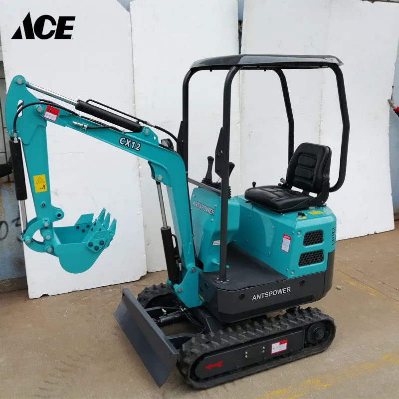 Diesel Powered Excavators Mini Excavator Bulldozer 1.2ton