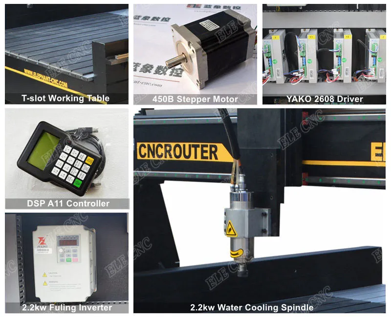 DIY CNC Woodworking Machine 1212, CNC Wood Cutter, PVC Machines Doors and Windows