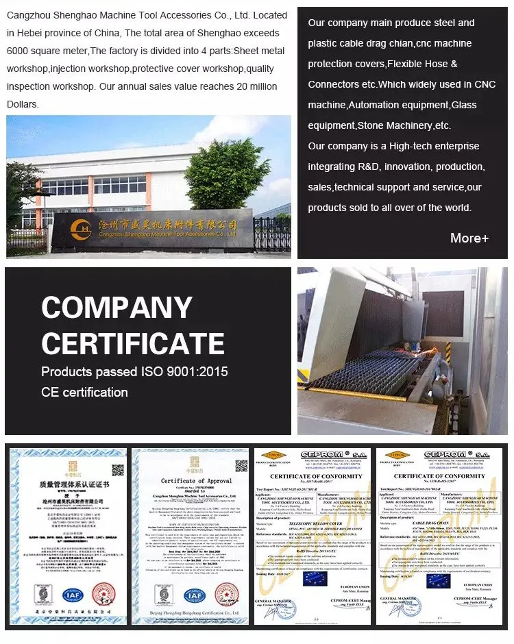 Drag Chains Energy Chains Cable and Hose Carriers with CNC Machine