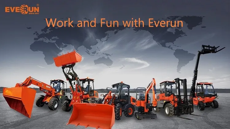 Everun Er416t 4WD 1600kg Compact Wheel Loader with New Cabin