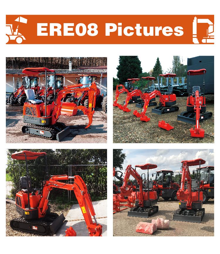 Everun Factory Supplier Ere08 China Mini Digging Multifunction Small Hydraulic Crawler Excavator for Sale