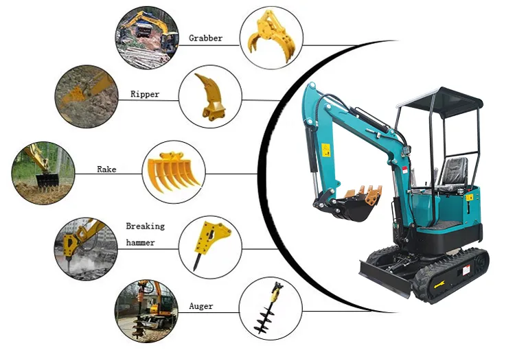 Excellent-Performance 1 Ton Mini Small Excavator Mini Digger of Diesel Engine