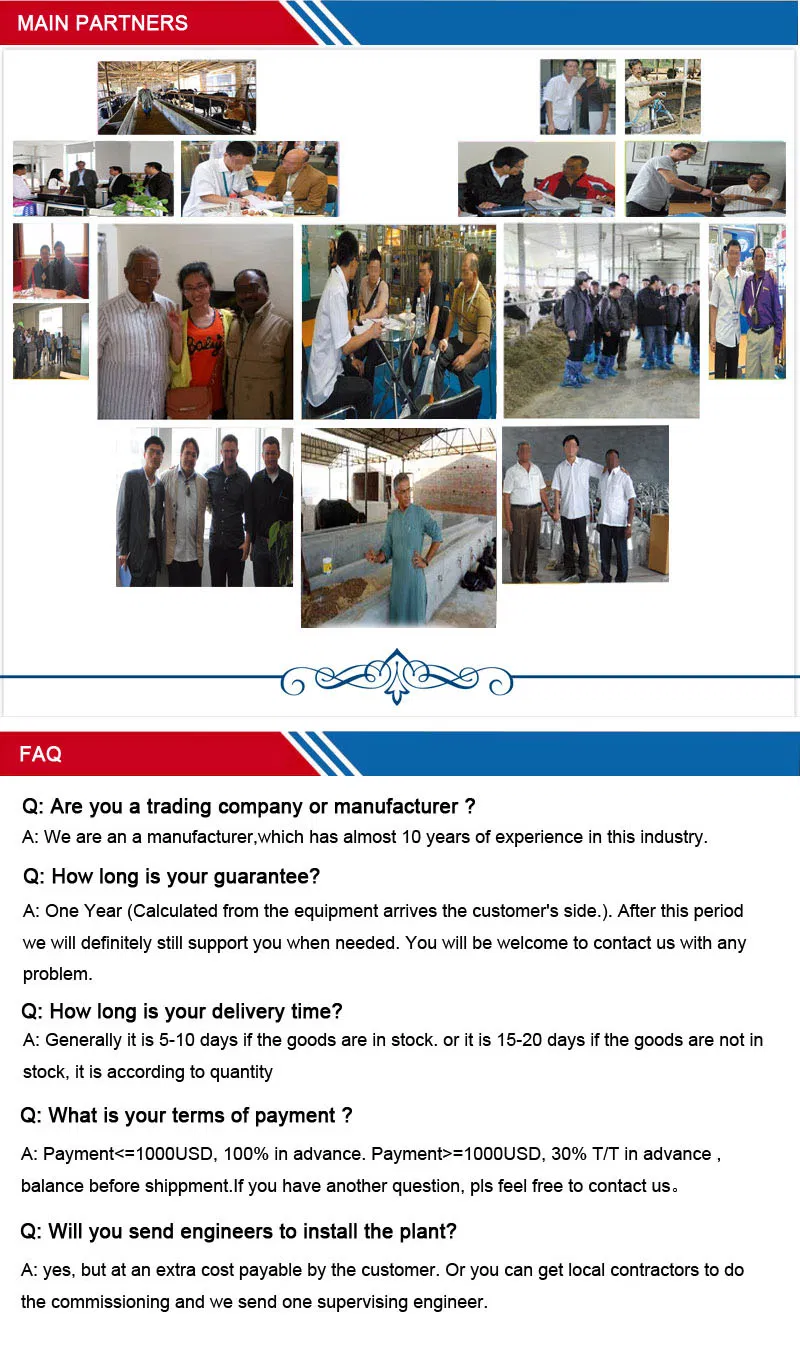 Factory Directly Sale Fixed Pipeline Milking Machine for Dairy Farm Milking