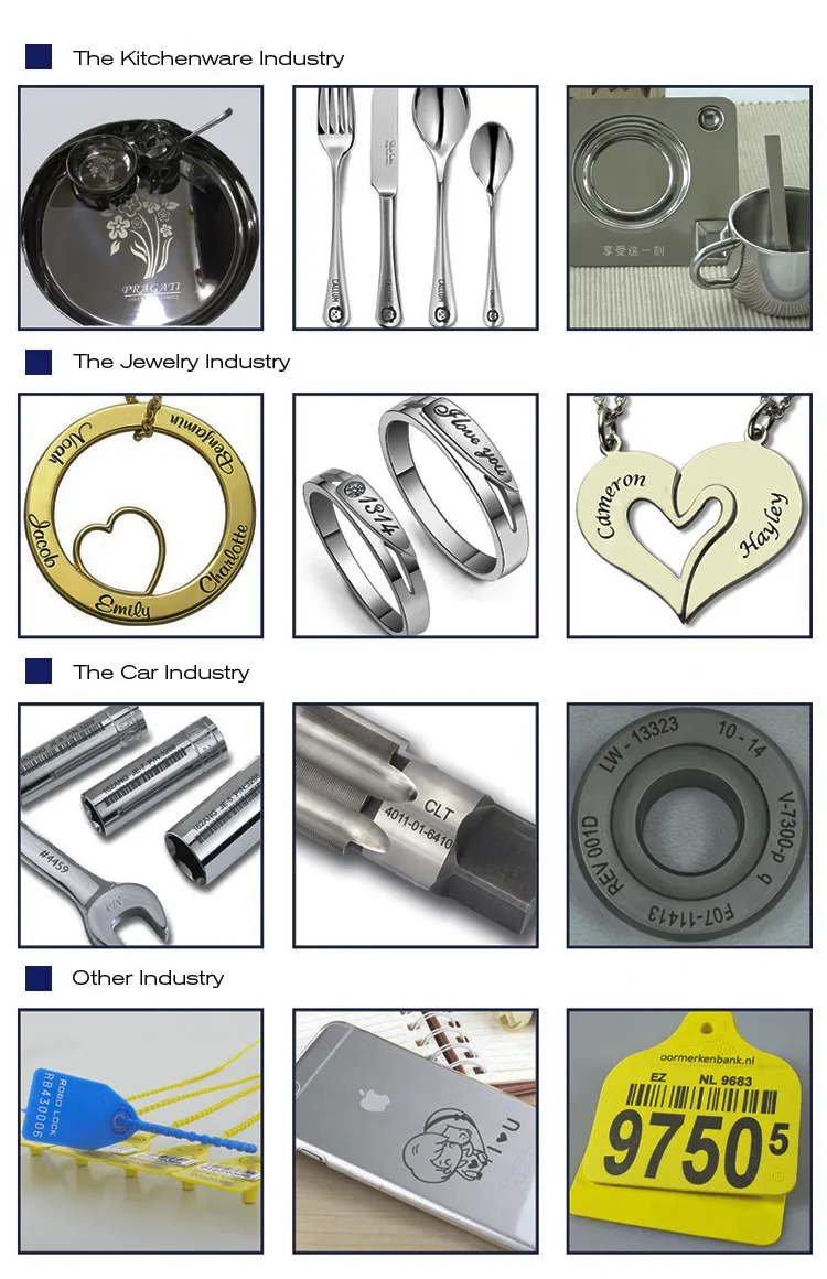 Factory Price 20W/30W/50W/100W Fiber Laser Engraving Marking Machine for Aluminum Tube/ Metal Pipe/Stainless Steel