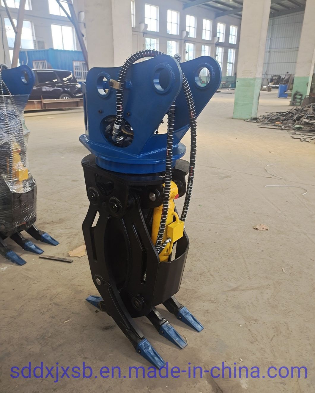 Factory Price 360 Degree Rotatory Dual Cylinder Heavy Type 3+2 Claw Rock Grapple for Excavator 18ton Light Grade Part