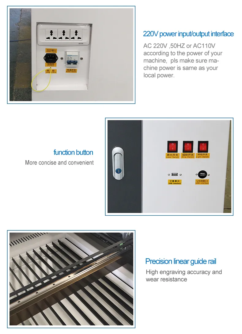 Factory Sale Directly CNC Laser CO2 100W 130W 150W 9060 1390 1410 1610 Acrylic Laser Cutting Machine