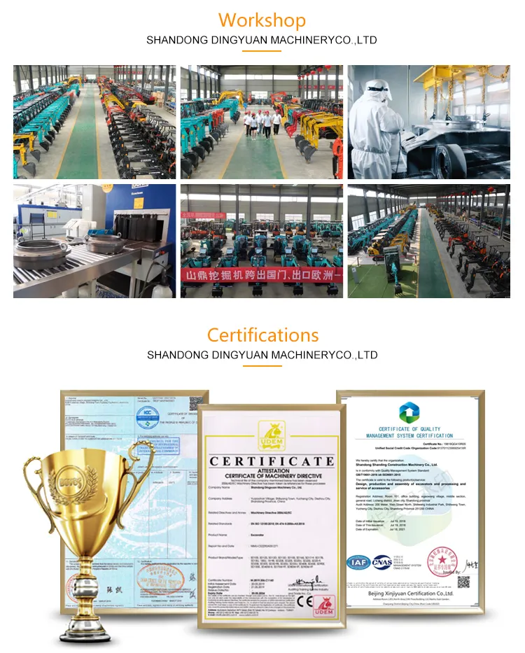 Farm and Construction Equipment Wheel Loader Dimension Mini Backhoe Loader