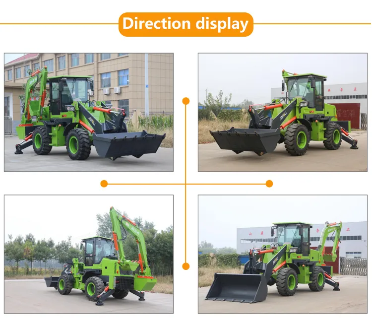 Farm and Construction Equipment Wheel Loader Dimension Mini Backhoe Loader