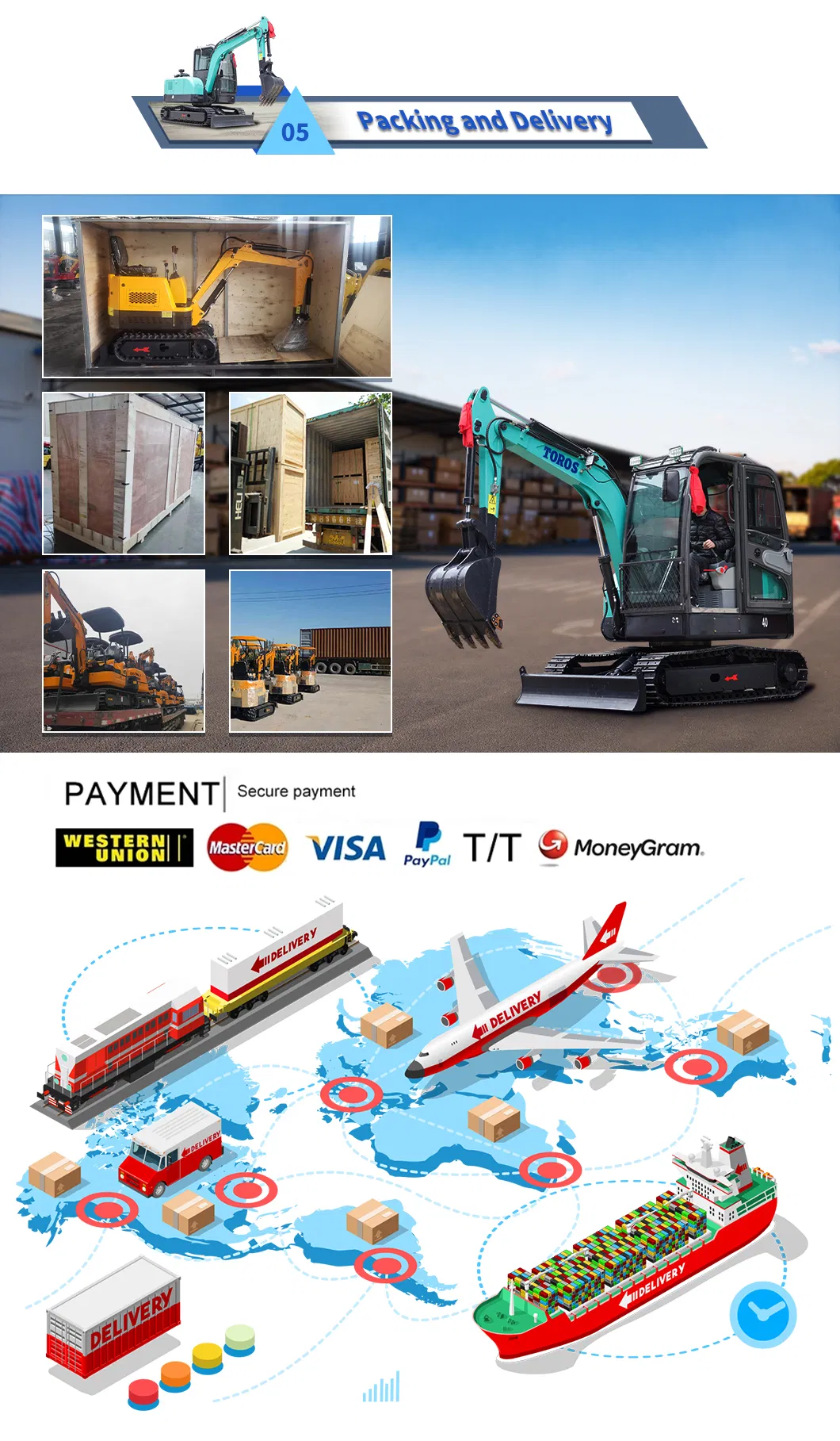 Free Shipping! ! ! 2021 China Wholesale New Design Mini Excavator 4 Ton Price with CE/ISO Support OEM