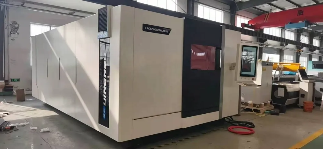 Full Cover Enclosed Fiber Laser Cutting Machine with Auto Exchange Dual Table