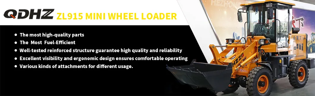 Generation Qdhz Zl915 Agricultural Machinery Construction Full Hydraulic Mini Compact Wheel Loader