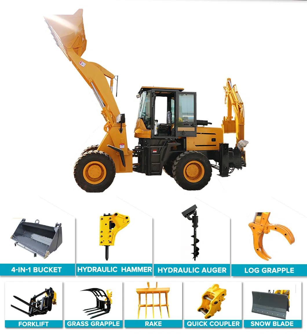 Hot Sale 4X4 Backhoe Loader, Mini Digger for Sale