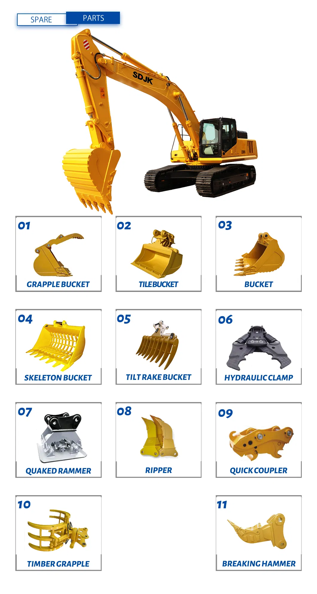 Hot Sale Jkw-385 37ton Large Crawler Heavy Excavator Building Machinery