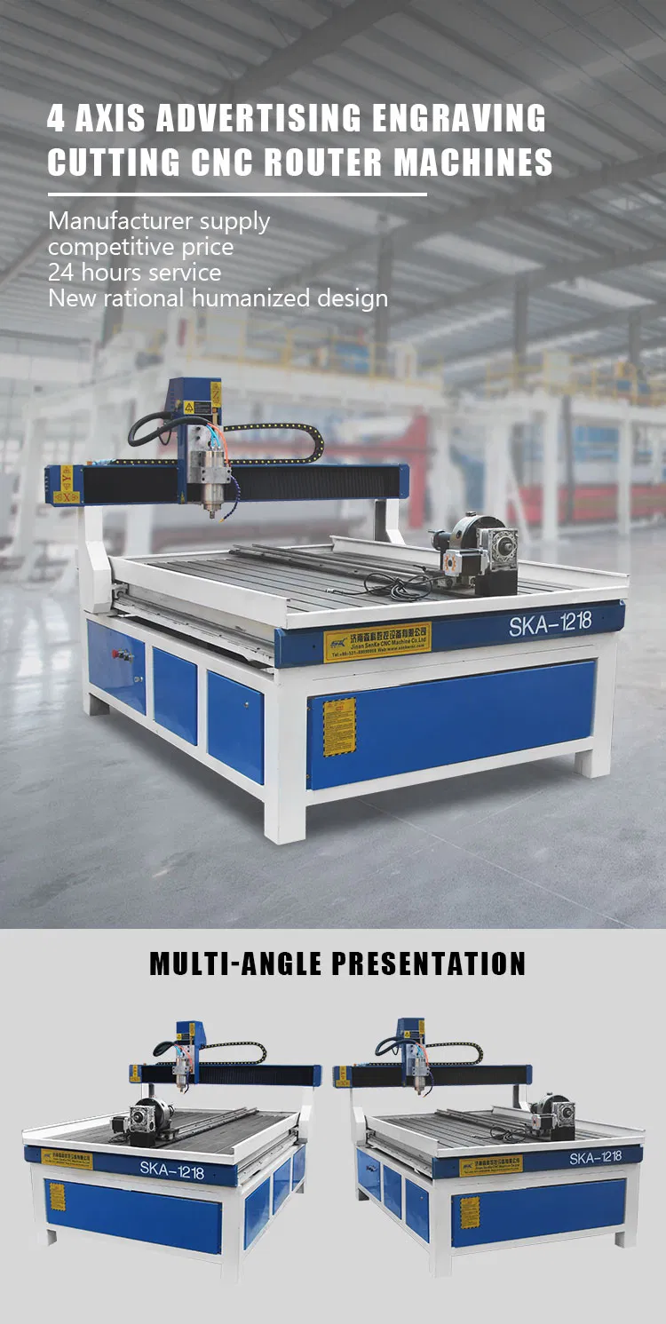 Hot Sale to All World with Water Tank and Rotary Working with Leather Metal Engraving Milling Small 1218 Wood CNC Router Machine