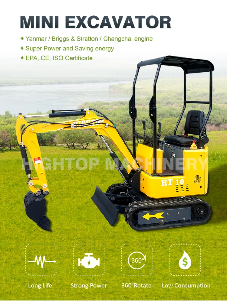 Ht10 Mini Digger Micro Hydraulic Crawler Excavator for Sale