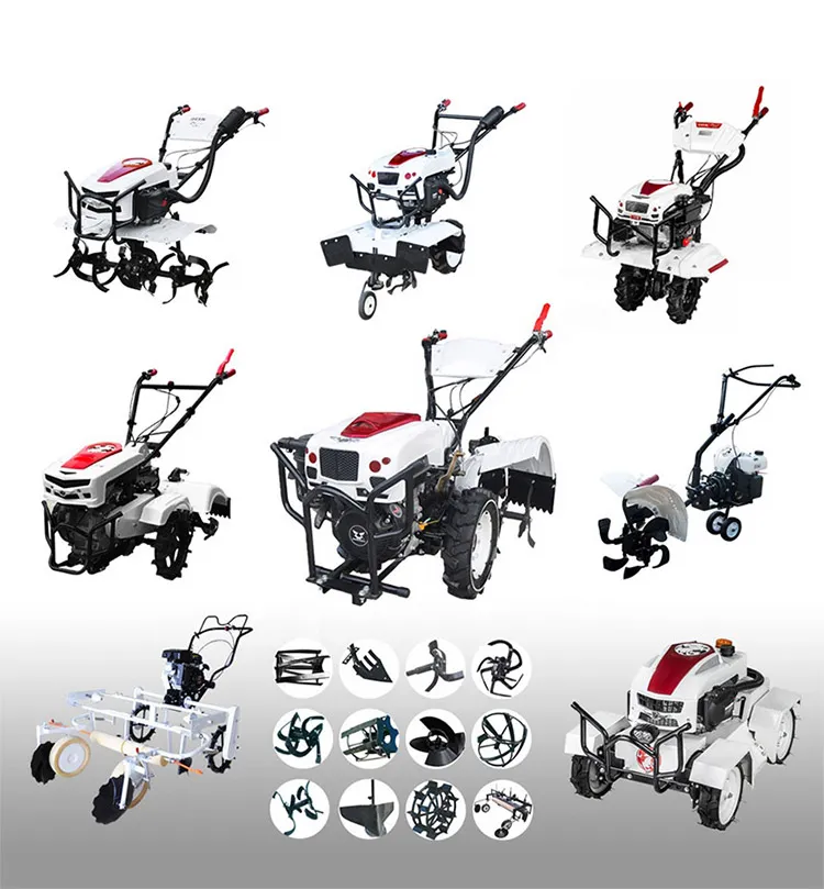 Integrated Ditching Fertilization Mulching Ridging Machine Agricultural Weeder Mini Power Tiller Machine