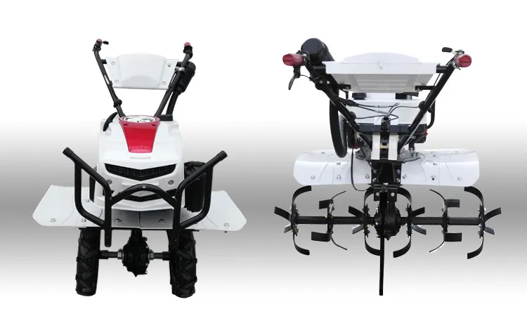 Integrated Ditching Fertilization Mulching Ridging Machine Agricultural Weeder Mini Power Tiller Machine